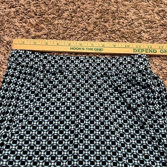 THML blue pattern embroidered boho flirty flare skirt - Picture 6 of 7